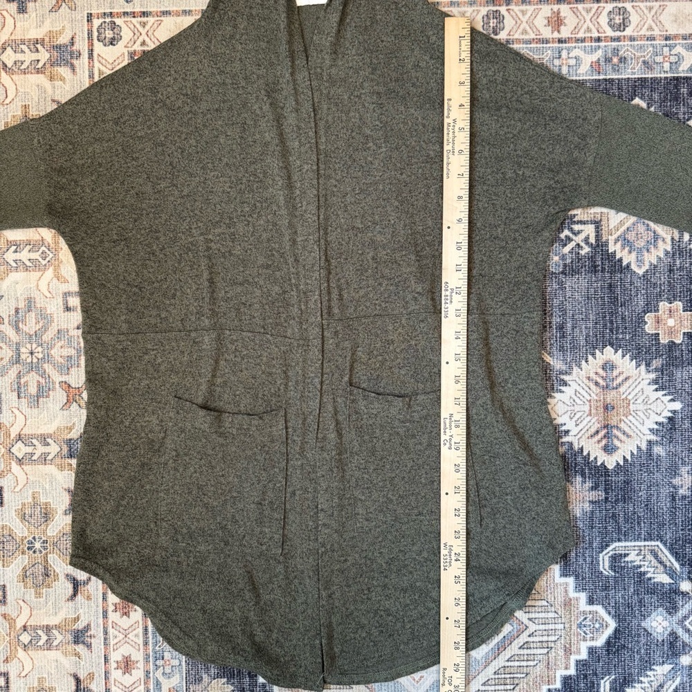 Out From Under Urban Outfitters Green Hooded Open Cardigan Women’s Size Small - Picture 11 of 12